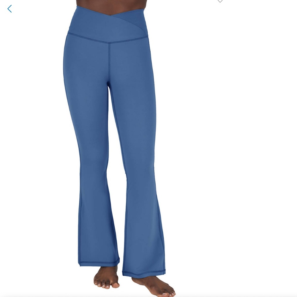 Yogalicious Lux Madison Crossover 7/8 Flared Pants - Blue Horizon - Size S
